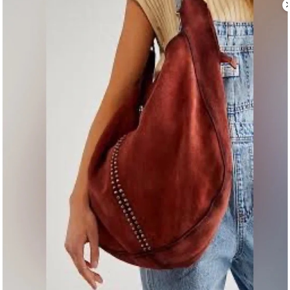 Free People Serengeti Suede Hobo Bag In Brick